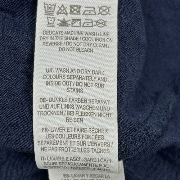 Boden Judith Top Womens Size 6 Navy Boatneck Metallic Rose Gold Animal Print - Picture 10 of 10